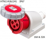 industrial cee socket for reefer container HTN1241-3