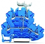 WAGO 3-conductor ground terminal block; 1.5 mm²; center marking; for DIN-rail 35 x 15 and 35 x 7.5; CAGE CLAMP; 1,50 mm²; green-yellow 279-687