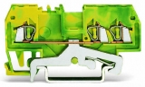 WAGO 3-conductor ground terminal block; 1.5 mm²; center marking; for DIN-rail 35 x 15 and 35 x 7.5; CAGE CLAMP; 1,50 mm²; green-yellow 279-687