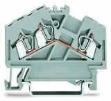 WAGO 3-conductor ground terminal block; 1.5 mm²; center marking; for DIN-rail 35 x 15 and 35 x 7.5; CAGE CLAMP; 1,50 mm²; green-yellow 279-687