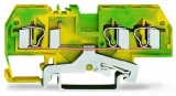 WAGO 3-conductor ground terminal block; 1.5 mm²; center marking; for DIN-rail 35 x 15 and 35 x 7.5; CAGE CLAMP; 1,50 mm²; green-yellow 279-687