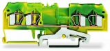WAGO 3-conductor ground terminal block; 1.5 mm²; center marking; for DIN-rail 35 x 15 and 35 x 7.5; CAGE CLAMP; 1,50 mm²; green-yellow 279-687