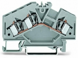 WAGO 3-conductor ground terminal block; 1.5 mm²; center marking; for DIN-rail 35 x 15 and 35 x 7.5; CAGE CLAMP; 1,50 mm²; green-yellow 279-687