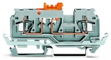 WAGO 812-104 Busbar terminal block; for (10 x 3) mm busbars; 12-pole; without push-buttons; 4 mm²; 4,00 mm²; blue