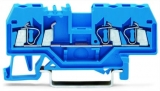 WAGO 812-104 Busbar terminal block; for (10 x 3) mm busbars; 12-pole; without push-buttons; 4 mm²; 4,00 mm²; blue