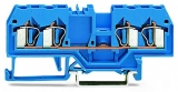 WAGO 812-104 Busbar terminal block; for (10 x 3) mm busbars; 12-pole; without push-buttons; 4 mm²; 4,00 mm²; blue