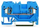 WAGO 812-104 Busbar terminal block; for (10 x 3) mm busbars; 12-pole; without push-buttons; 4 mm²; 4,00 mm²; blue