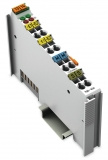 WAGO 812-104 Busbar terminal block; for (10 x 3) mm busbars; 12-pole; without push-buttons; 4 mm²; 4,00 mm²; blue