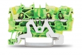 WAGO 3-conductor ground terminal block; 1.5 mm²; center marking; for DIN-rail 35 x 15 and 35 x 7.5; CAGE CLAMP; 1,50 mm²; green-yellow 279-687