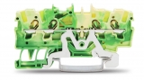 WAGO 3-conductor ground terminal block; 1.5 mm²; center marking; for DIN-rail 35 x 15 and 35 x 7.5; CAGE CLAMP; 1,50 mm²; green-yellow 279-687