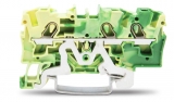 WAGO 3-conductor ground terminal block; 1.5 mm²; center marking; for DIN-rail 35 x 15 and 35 x 7.5; CAGE CLAMP; 1,50 mm²; green-yellow 279-687