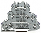 WAGO 3-conductor ground terminal block; 1.5 mm²; center marking; for DIN-rail 35 x 15 and 35 x 7.5; CAGE CLAMP; 1,50 mm²; green-yellow 279-687