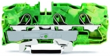 WAGO 3-conductor ground terminal block; 1.5 mm²; center marking; for DIN-rail 35 x 15 and 35 x 7.5; CAGE CLAMP; 1,50 mm²; green-yellow 279-687