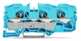 WAGO 3-conductor ground terminal block; 1.5 mm²; center marking; for DIN-rail 35 x 15 and 35 x 7.5; CAGE CLAMP; 1,50 mm²; green-yellow 279-687