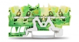 WAGO 3-conductor ground terminal block; 1.5 mm²; center marking; for DIN-rail 35 x 15 and 35 x 7.5; CAGE CLAMP; 1,50 mm²; green-yellow 279-687