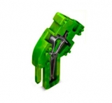 WAGO 3-conductor ground terminal block; 1.5 mm²; center marking; for DIN-rail 35 x 15 and 35 x 7.5; CAGE CLAMP; 1,50 mm²; green-yellow 279-687