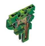 WAGO 3-conductor ground terminal block; 1.5 mm²; center marking; for DIN-rail 35 x 15 and 35 x 7.5; CAGE CLAMP; 1,50 mm²; green-yellow 279-687
