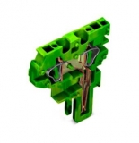 WAGO 3-conductor ground terminal block; 1.5 mm²; center marking; for DIN-rail 35 x 15 and 35 x 7.5; CAGE CLAMP; 1,50 mm²; green-yellow 279-687