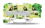 WAGO 3-conductor ground terminal block; 1.5 mm²; center marking; for DIN-rail 35 x 15 and 35 x 7.5; CAGE CLAMP; 1,50 mm²; green-yellow 279-687