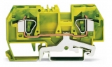 WAGO 3-conductor ground terminal block; 1.5 mm²; center marking; for DIN-rail 35 x 15 and 35 x 7.5; CAGE CLAMP; 1,50 mm²; green-yellow 279-687