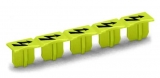 WAGO 3-conductor ground terminal block; 1.5 mm²; center marking; for DIN-rail 35 x 15 and 35 x 7.5; CAGE CLAMP; 1,50 mm²; green-yellow 279-687