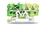 WAGO 3-conductor ground terminal block; 1.5 mm²; center marking; for DIN-rail 35 x 15 and 35 x 7.5; CAGE CLAMP; 1,50 mm²; green-yellow 279-687