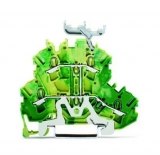 WAGO 3-conductor ground terminal block; 1.5 mm²; center marking; for DIN-rail 35 x 15 and 35 x 7.5; CAGE CLAMP; 1,50 mm²; green-yellow 279-687