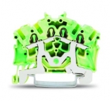 WAGO 3-conductor ground terminal block; 1.5 mm²; center marking; for DIN-rail 35 x 15 and 35 x 7.5; CAGE CLAMP; 1,50 mm²; green-yellow 279-687