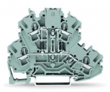 WAGO 3-conductor ground terminal block; 1.5 mm²; center marking; for DIN-rail 35 x 15 and 35 x 7.5; CAGE CLAMP; 1,50 mm²; green-yellow 279-687