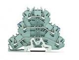 WAGO 3-conductor ground terminal block; 1.5 mm²; center marking; for DIN-rail 35 x 15 and 35 x 7.5; CAGE CLAMP; 1,50 mm²; green-yellow 279-687
