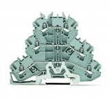 WAGO 3-conductor ground terminal block; 1.5 mm²; center marking; for DIN-rail 35 x 15 and 35 x 7.5; CAGE CLAMP; 1,50 mm²; green-yellow 279-687