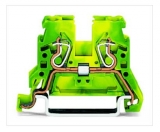 WAGO 3-conductor ground terminal block; 1.5 mm²; center marking; for DIN-rail 35 x 15 and 35 x 7.5; CAGE CLAMP; 1,50 mm²; green-yellow 279-687