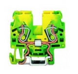 WAGO 3-conductor ground terminal block; 1.5 mm²; center marking; for DIN-rail 35 x 15 and 35 x 7.5; CAGE CLAMP; 1,50 mm²; green-yellow 279-687