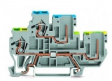 WAGO 3-conductor ground terminal block; 1.5 mm²; center marking; for DIN-rail 35 x 15 and 35 x 7.5; CAGE CLAMP; 1,50 mm²; green-yellow 279-687