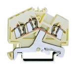 WAGO 3-conductor ground terminal block; 1.5 mm²; center marking; for DIN-rail 35 x 15 and 35 x 7.5; CAGE CLAMP; 1,50 mm²; green-yellow 279-687