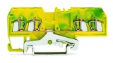 WAGO 3-conductor ground terminal block; 1.5 mm²; center marking; for DIN-rail 35 x 15 and 35 x 7.5; CAGE CLAMP; 1,50 mm²; green-yellow 279-687