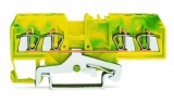 WAGO 3-conductor ground terminal block; 1.5 mm²; center marking; for DIN-rail 35 x 15 and 35 x 7.5; CAGE CLAMP; 1,50 mm²; green-yellow 279-687