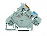 WAGO 3-conductor ground terminal block; 1.5 mm²; center marking; for DIN-rail 35 x 15 and 35 x 7.5; CAGE CLAMP; 1,50 mm²; green-yellow 279-687