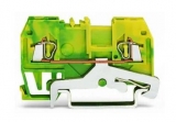 WAGO 3-conductor ground terminal block; 1.5 mm²; center marking; for DIN-rail 35 x 15 and 35 x 7.5; CAGE CLAMP; 1,50 mm²; green-yellow 279-687