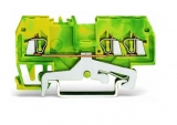 WAGO 3-conductor ground terminal block; 1.5 mm²; center marking; for DIN-rail 35 x 15 and 35 x 7.5; CAGE CLAMP; 1,50 mm²; green-yellow 279-687