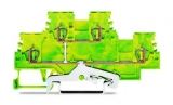 WAGO 3-conductor ground terminal block; 1.5 mm²; center marking; for DIN-rail 35 x 15 and 35 x 7.5; CAGE CLAMP; 1,50 mm²; green-yellow 279-687
