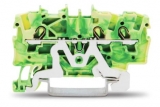 WAGO 3-conductor ground terminal block; 1.5 mm²; center marking; for DIN-rail 35 x 15 and 35 x 7.5; CAGE CLAMP; 1,50 mm²; green-yellow 279-687