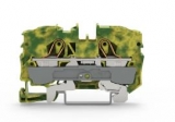 WAGO 3-conductor ground terminal block; 1.5 mm²; center marking; for DIN-rail 35 x 15 and 35 x 7.5; CAGE CLAMP; 1,50 mm²; green-yellow 279-687