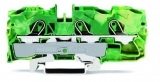 WAGO 3-conductor ground terminal block; 1.5 mm²; center marking; for DIN-rail 35 x 15 and 35 x 7.5; CAGE CLAMP; 1,50 mm²; green-yellow 279-687