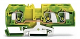 WAGO 3-conductor ground terminal block; 1.5 mm²; center marking; for DIN-rail 35 x 15 and 35 x 7.5; CAGE CLAMP; 1,50 mm²; green-yellow 279-687