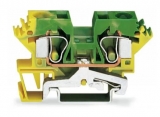 WAGO 3-conductor ground terminal block; 1.5 mm²; center marking; for DIN-rail 35 x 15 and 35 x 7.5; CAGE CLAMP; 1,50 mm²; green-yellow 279-687