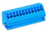 WAGO 812-104 Busbar terminal block; for (10 x 3) mm busbars; 12-pole; without push-buttons; 4 mm²; 4,00 mm²; blue